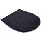 Tapis de salle de bain fantastic anthracite housse pour abattant wc 47 x 50 cm