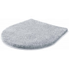 Tapis de salle de bain lex argent housse pour abattant wc 47 x 50 cm