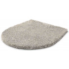 Tapis de salle de bain lex beige housse pour abattant wc 47 x 50 cm