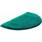 Tapis de salle de bain lex turquoise demi cercle 50 x 80 cm