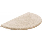 Tapis de salle de bain lex champagne demi cercle 