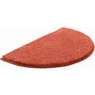 Tapis de salle de bain lex orange demi cercle 