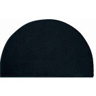 Tapis de salle de bain lex noir demi cercle 