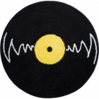 Tapis de salle de bain vinyl noir