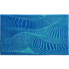 Tapis de salle de bain karim 13 bleu turquoise 60 x 100 cm