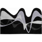 Tapis de salle de bain karin 19 gris / noir 50 x 80 cm