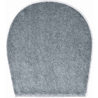 Tapis de salle de bain luca gris housse pour abattant wc 47 x 50 cm