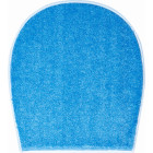 Tapis de salle de bain luca bleu housse pour abattant wc 47 x 50 cm
