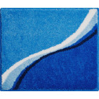 Tapis de salle de bain luca 50 x 60 cm bleu