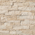 Plaquette de parement premium pierre naturelle travertin beige brut intérieur / extérieur (au m²)