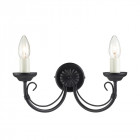Applique chartwell, noir, 2 ampoules