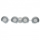 Spot argenté techno 4 ampoules 11 cm