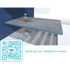 Bac receveur de douche à carreler 140x90cm recoupable sur mesure + bonde horizontale -RAINY Aurlane - PACR003