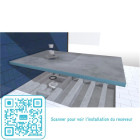 Bac receveur de douche à carreler 140x90cm recoupable sur mesure + bonde verticale - RAINY Aurlane - PACR004