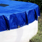 Bâche Piscine ronde diam. 3,60 m pour Piscine hors sol diam. 6,2m - TECPLAST 155PI - Couverture Piscine avec Filet d'écoulement