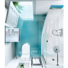 Cleargreen baignoire-douche asymétrique ecocurve r16 170x75x50 cm lucite®
