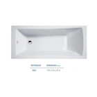 Baignoire droite 193l 170x75x41,5cm inca