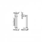 Balise de jardin gris foncé gina 1 ampoule