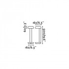 Balise de jardin gris foncé grow h50 cm