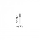 Balise de jardin noire verno 1 ampoule h65 cm