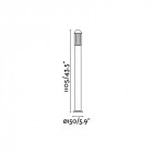 Balise de jardin noire verno 1 ampoule