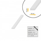 Bande caoutchouc spongieux silicone blanc 25x15mm longueur 1m
