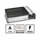 Barbecue grill à gaz de table kemper 1.9 kw compact plaque anti adhesive balcons terrrasses camping