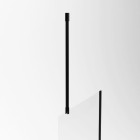 Barre de fixation plafond pour douche a l’italienne laque Noir mat - 60cm recoupable Aurlane - FAC299