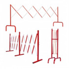 Barrière extensible acier rouge/blanc VISO - 2.30 m x H.1.05 m - BAR001RB
