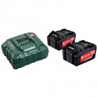 Batterie et Chargeur METABO BASIC SET 2 X 4.0 Ah 685050000