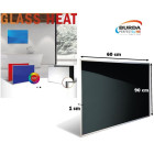 Chauffage mural glass heat,500w,verre noir / chauffage électrique burda