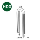 Crampillons bd 3,15x40 D HDG - Boite de 1500 pièces - BDCR3240D6