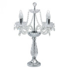 Lampe de table chromée crystal 4 ampoules 63 cm