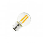 Blister de 2 ampoules led filament spherique b22 4w