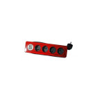Bloc multiprise 4x16a 2p+t +inter orys base noire et finition rouge