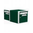 Boite aux lettres 2 portes vert foret-blanche - creastuce-03-df