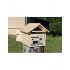 Boîte aux lettres en bois créastuce : moulin violet (2 portes)