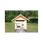 Boîte aux lettres en bois créastuce : moulin violet (courte prestige)