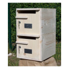 Boîte aux lettres en bois créastuce double toit plat