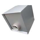 Boite à eau alu 400x400x400 - RAL 9006 Gris