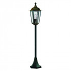 Borne 105 cm alex, en aluminium noir et verre