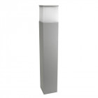 Borne cubik, 90cm, aluminium et polycarbonate, gris