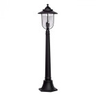 Borne d'extérieur noire street 1 ampoule 107 cm