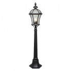 Borne d'extérieur noire street 1 ampoule 120 cm