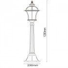 Borne d'extérieur noire street 1 ampoule 120 cm