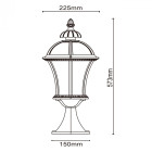 Borne d'extérieur noire street 1 ampoule 60 cm