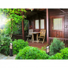 Borne d'extérieur noire street 1 ampoule 66 cm