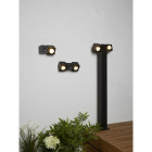 Borne dallas avec détecteur, fonte d'aluminium et verre, 90 cm