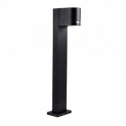 Borne de jardin noire aluminium gu10 - 500 mm -1 luminaire