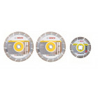 Kit 2 disques diamant pro universal 230mm + 1 disque diamant xlock 125 mm bosch - 061599760z